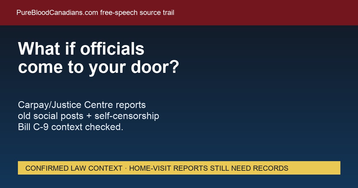 PBC source card: officials at your door over old social posts?