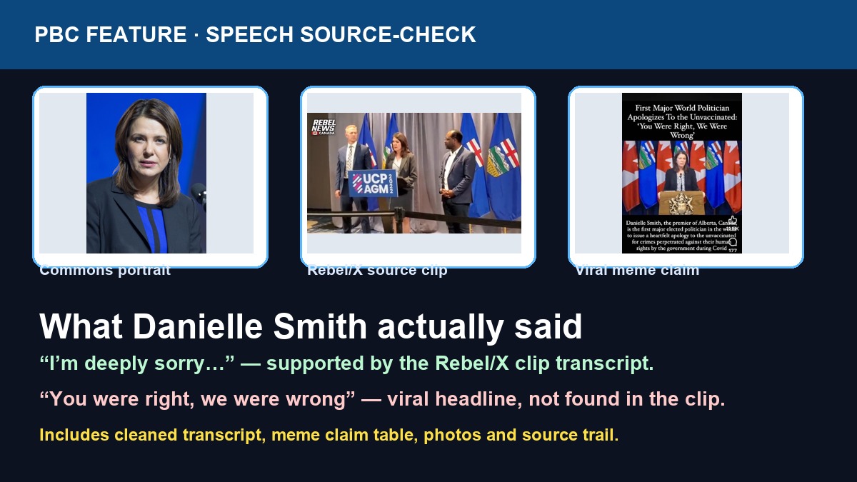 PBC source card on Danielle Smith apology clip