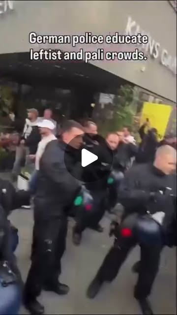 Instagram thumbnail for German police pro-Palestine demonstration Reel