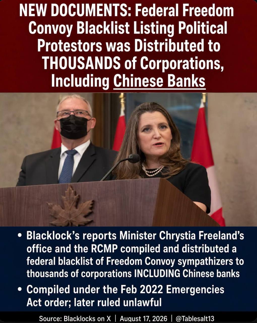 User-supplied graphic about Freedom Convoy blacklist