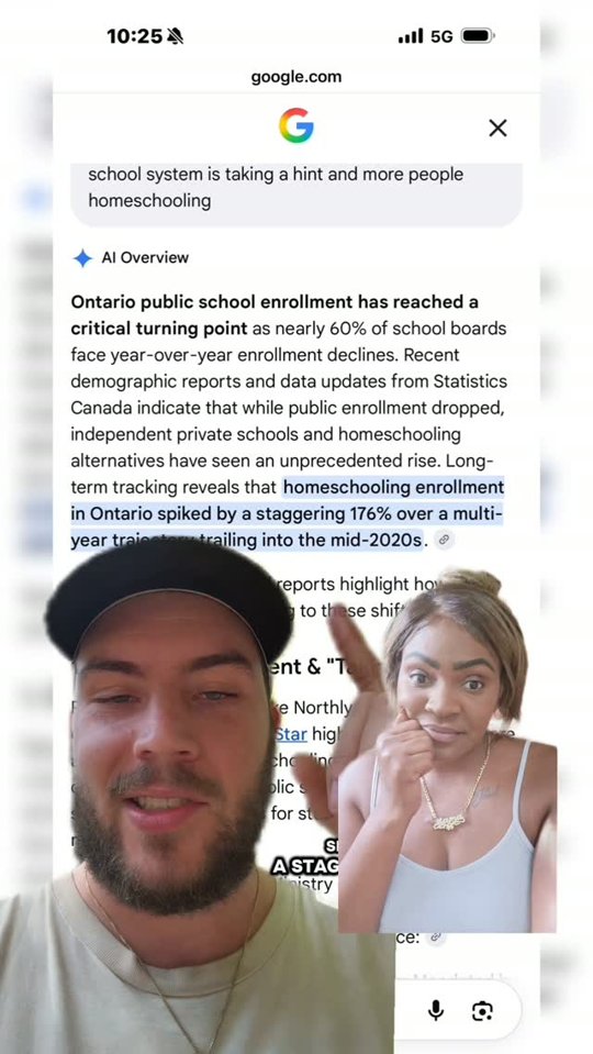 Preview of the supplied Ontario homeschooling commentary Reel; open the original on Instagram