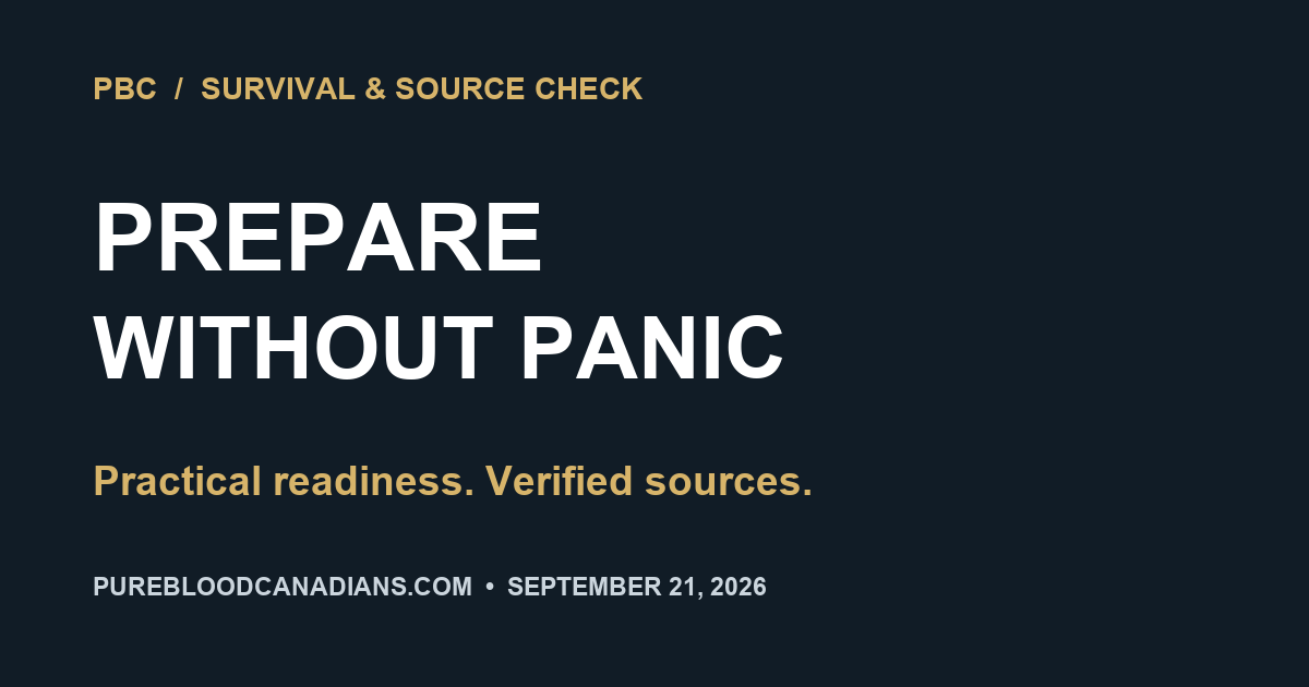 Prepare without panic: practical readiness, verified sources and clear limits