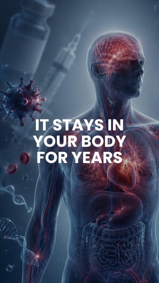 Facebook Reel thumbnail reading It stays in your body for years